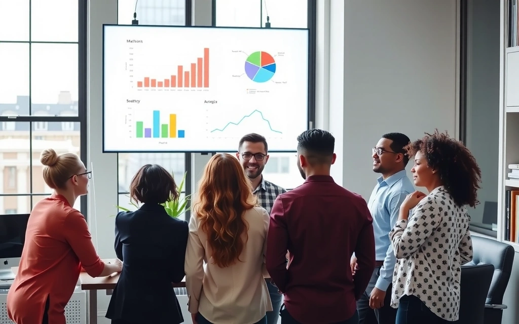 Team collaborating on digital marketing strategy