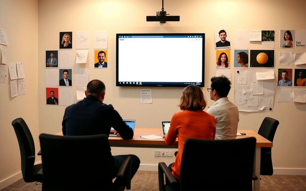 Creative team working on web design and content