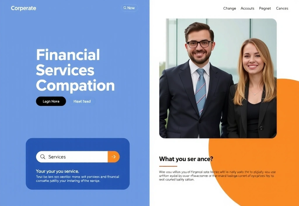 Screenshot of a corporate website for a financial services company, emphasizing trust and professionalism